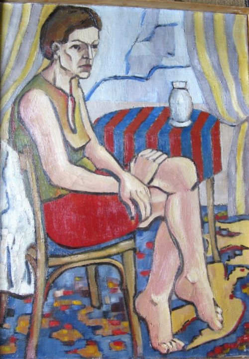 Painting titled "Studiu-1-73x55-up-1…" by Rene Jardescu, Original Artwork