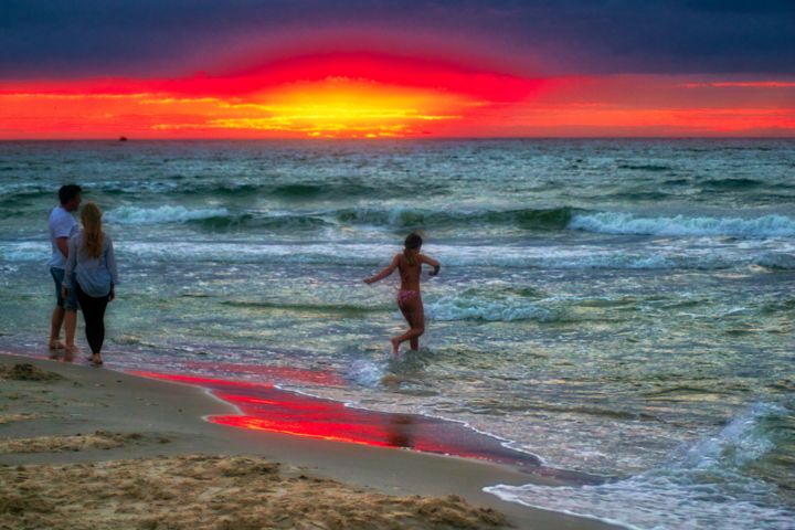 Fotografia zatytułowany „dernier bain / last…” autorstwa Jarek Witkowski, Oryginalna praca