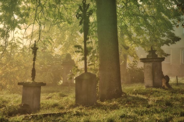 Fotografía titulada "vieux cimetière / o…" por Jarek Witkowski, Obra de arte original