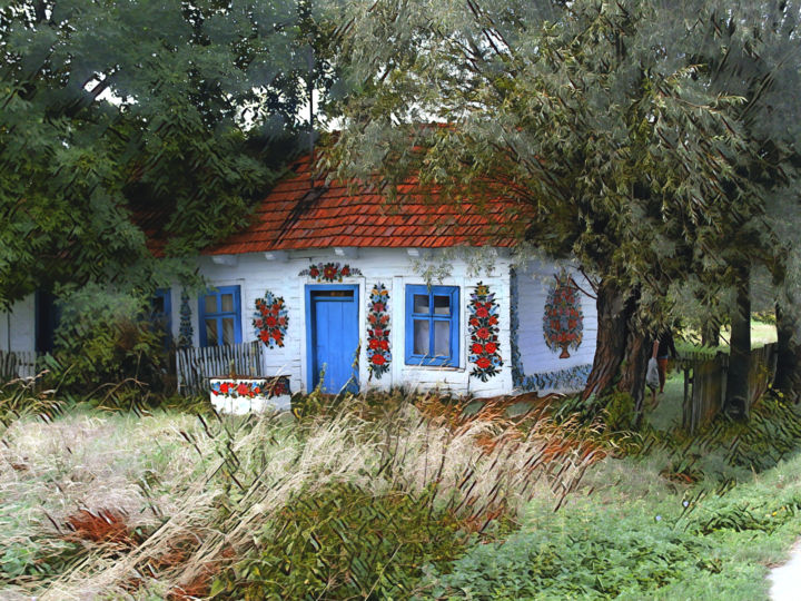 Fotografía titulada "maison peinte" por Jarek Witkowski, Obra de arte original