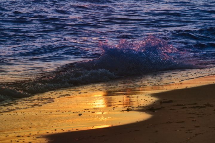 Fotografia intitulada "vague de la mer sur…" por Jarek Witkowski, Obras de arte originais