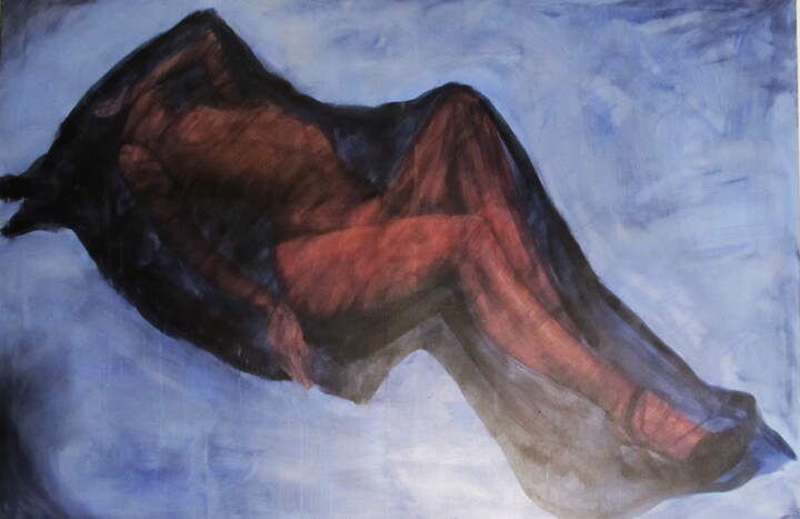 Painting titled "Barely Hiding" by Jarmo Korhonen, Original Artwork, Oil