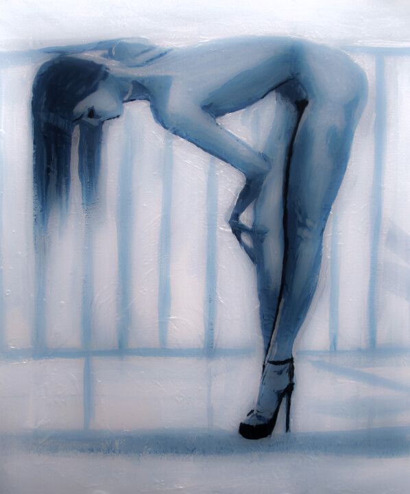 Painting titled "I Want to Be Pure" by Jarmo Korhonen, Original Artwork, Acrylic Mounted on Wood Stretcher frame