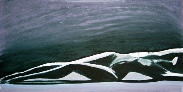 Pintura titulada "Beautiful Diver" por Jarmo Korhonen, Obra de arte original, Acrílico
