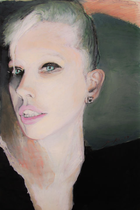 Painting titled "Irina Vladi" by Jarmo Korhonen, Original Art, Acrylic
