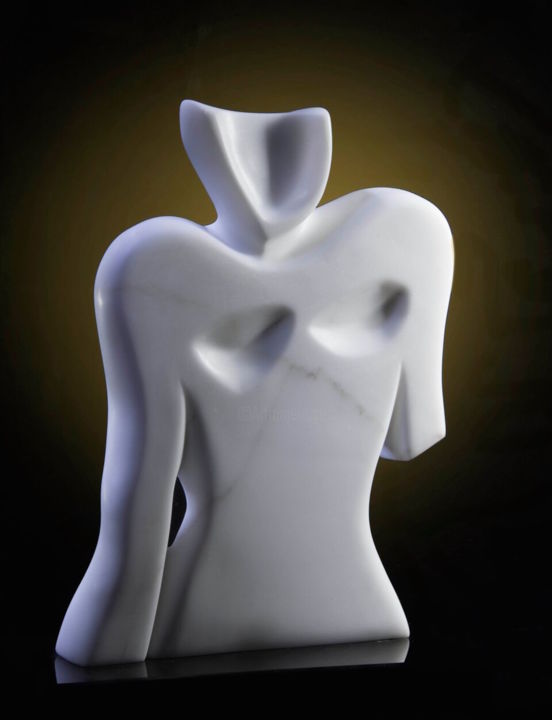 Sculpture titled "Found Torso" by Jeff Arnett, Original Art, Stone