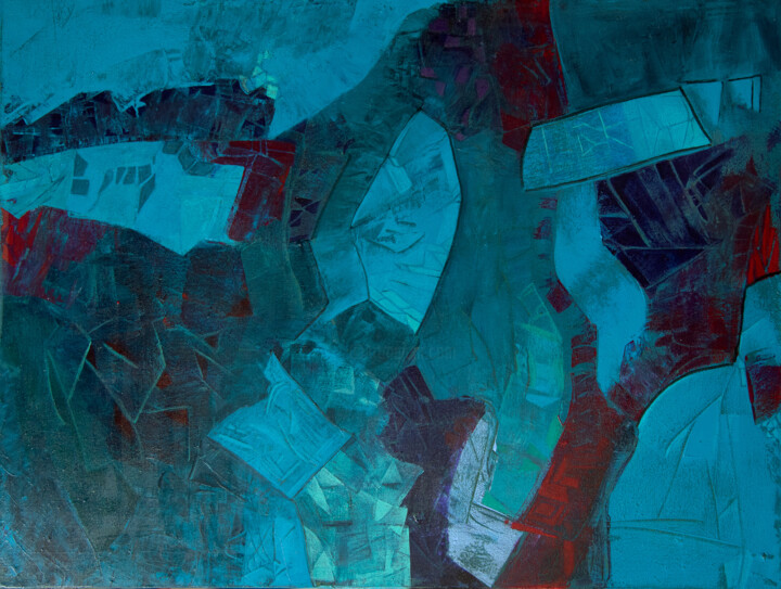 "abstraction 867" başlıklı Tablo Jaro tarafından, Orijinal sanat, Akrilik Ahşap Sedye çerçevesi üzerine monte edilmiş