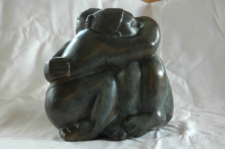 Sculpture intitulée "Sumos" par Jaro, Œuvre d'art originale, Bronze