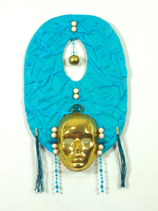 Sculpture titled "Mask 40" by Jaroslaw Filipek, Original Artwork, Plastic