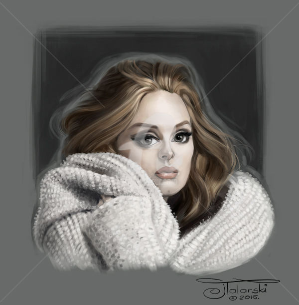 Digital Arts titled "Adele" by Jarosław Talarski, Original Artwork, Digital Painting