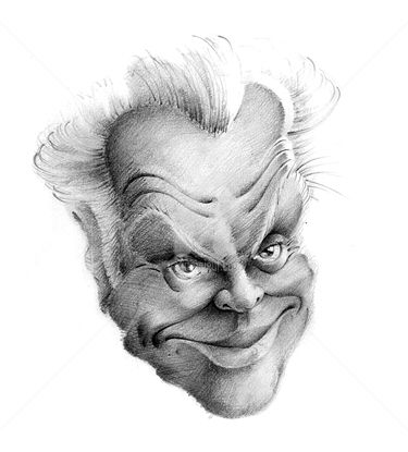 Rysunek zatytułowany „Jack Nicholson” autorstwa Jarosław Talarski, Oryginalna praca, Inny