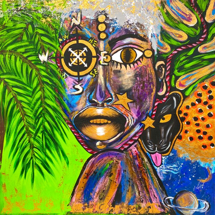 Painting titled "Don't look" by J'Artist'E, Original Art, Acrylic