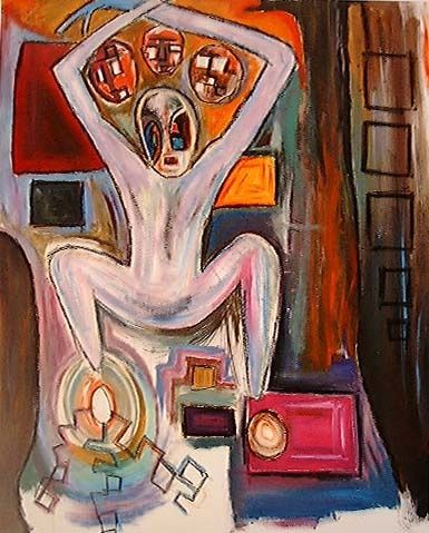 Peinture intitulée "frustrated being" par Botchelli, Œuvre d'art originale