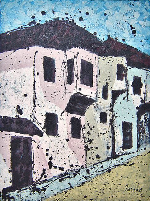 Painting titled "street" by Adnan Jasika, Original Artwork