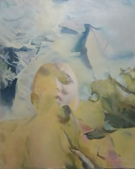 Pittura intitolato "The Reflection" da Jasir Gradeci, Opera d'arte originale, Olio