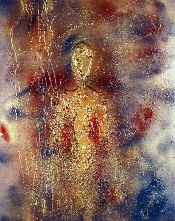 Картина под названием "Archangel URIEL" - Jasnica Klara Matić, Подлинное произведение искусства, Воск