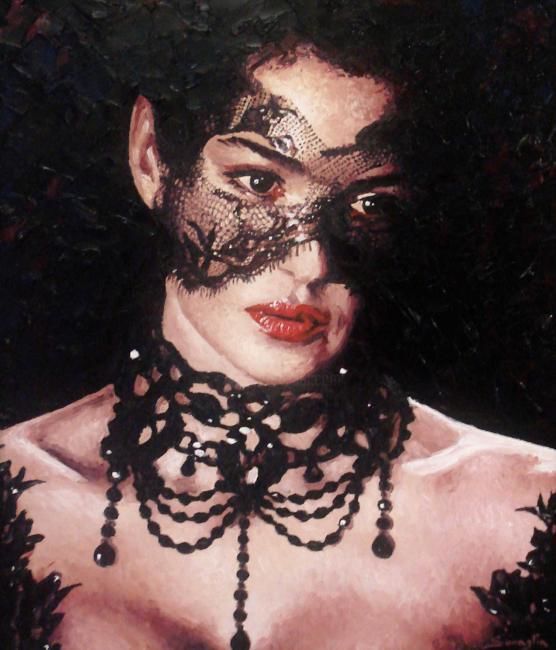 Painting titled "Monica Bellucci" by Jason, Original Artwork