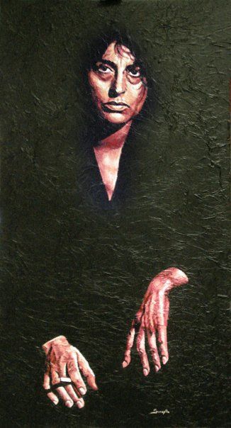 Painting titled "Omaggio a Anna Magn…" by Jason, Original Artwork, Oil