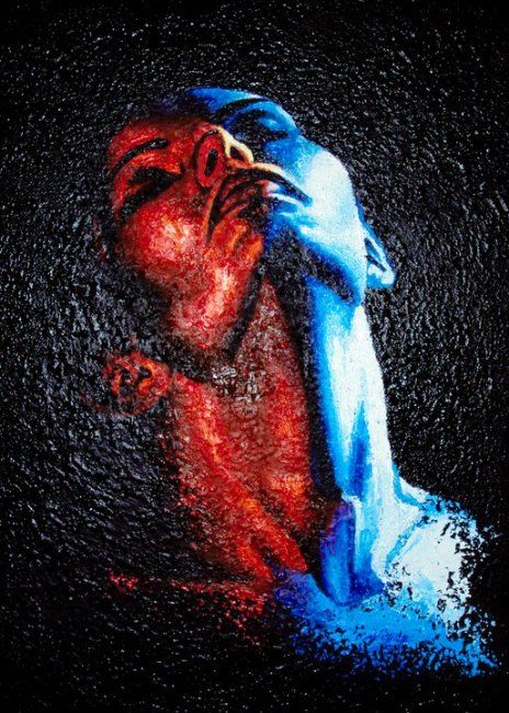 Painting titled "‎"Sensualità in ros…" by Jason, Original Artwork, Oil