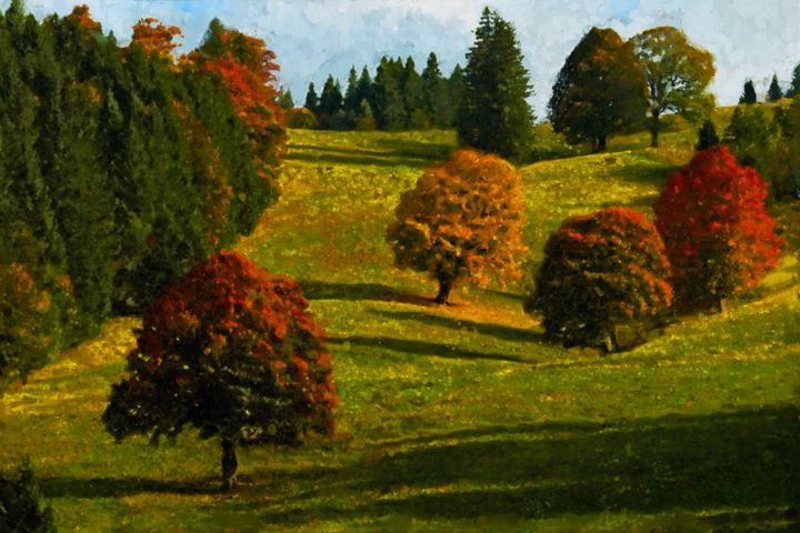 Digital Arts titled "Fall Season" by Iamomega13, Original Artwork, Digital Painting