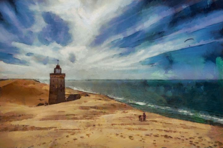 Digital Arts titled "The Lighthouse" by Iamomega13, Original Artwork, Digital Painting