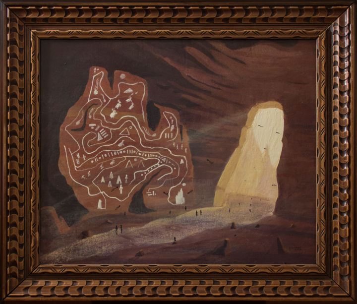 Peinture intitulée "Labyrinthe des cont…" par Jaune Lacouleur, Œuvre d'art originale, Acrylique