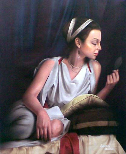 Malarstwo zatytułowany „Decorative Painting…” autorstwa Javed Hashmi, Oryginalna praca, Olej