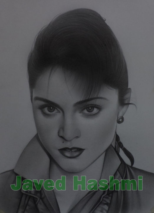 제목이 "Madonna Portrait Dr…"인 미술작품 Javed Hashmi로, 원작, 기름