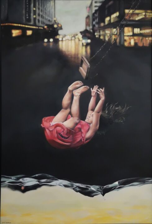 Peinture intitulée "Swinging through th…" par Javid Andalib, Œuvre d'art originale, Acrylique