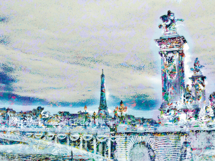 Arts numériques intitulée "Bosquejos parisinos…" par Javier Diaz, Œuvre d'art originale, Photographie manipulée