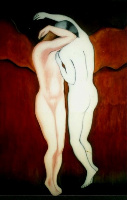 Painting titled "Gibran's love" by Javier Galan, Original Artwork, Oil