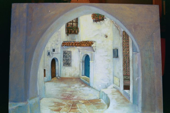 Pintura titulada "callejon-de-chaguen…" por Javier Quebdani, Obra de arte original