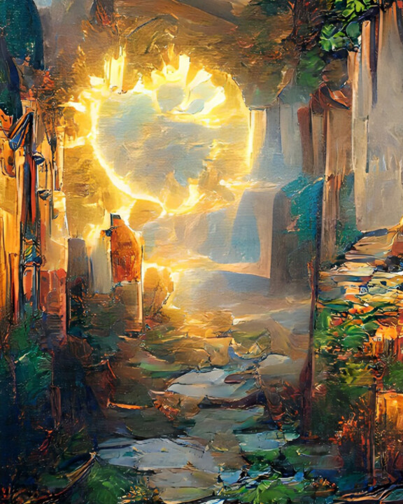 Digital Arts titled "Sunrays 002" by Jay Anthony Gonzales, Original Artwork, AI generated image