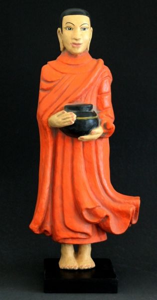 Skulptur mit dem Titel "Little monk." von Philippe Brousseau, Original-Kunstwerk