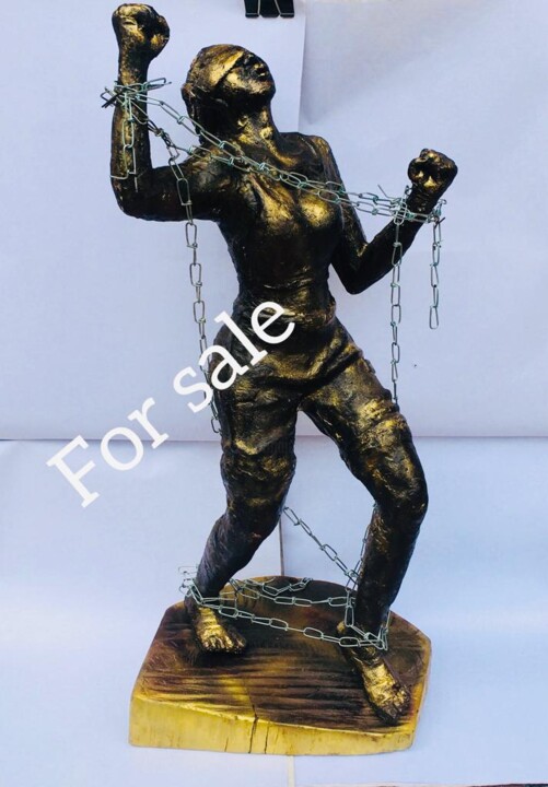 Sculpture intitulée "An abandoned woman…" par Jaybee Art, Œuvre d'art originale, Résine