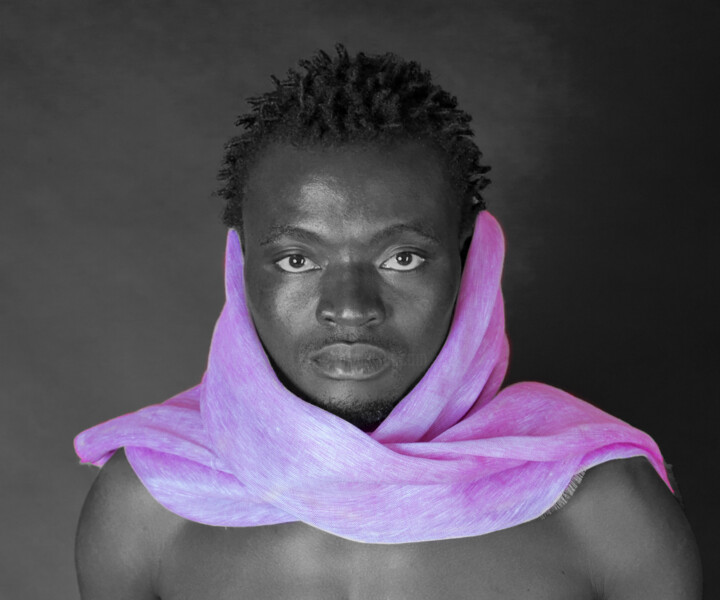 Fotografía titulada "Retrato de africano" por Jayro Montesinos, Obra de arte original, Fotografía digital
