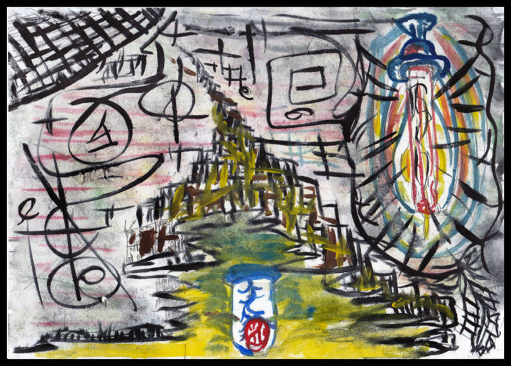 Pintura titulada "Кусочек jpg.jpg" por Diadia Punk, Obra de arte original, Acuarela