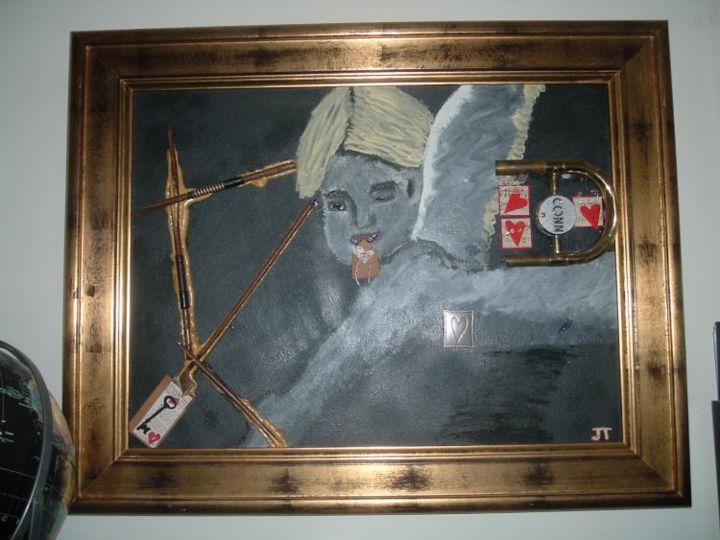 Painting titled "Aiming" by Janet Tanguay, Original Artwork