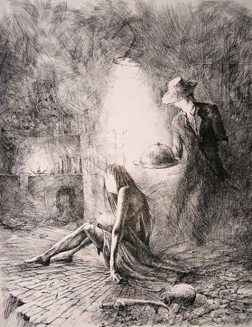 Disegno intitolato "The Whim" da Max Solomco, Opera d'arte originale