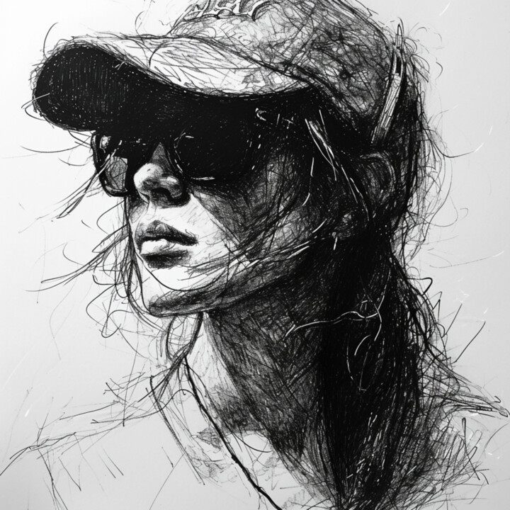 Artes digitais intitulada "Drawing Woman" por Jb_ Joaofranca, Obras de arte originais, Tinta