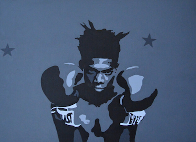 Peinture intitulée "Jean-Michel Basquiat" par Jb Mesqui, Œuvre d'art originale, Acrylique