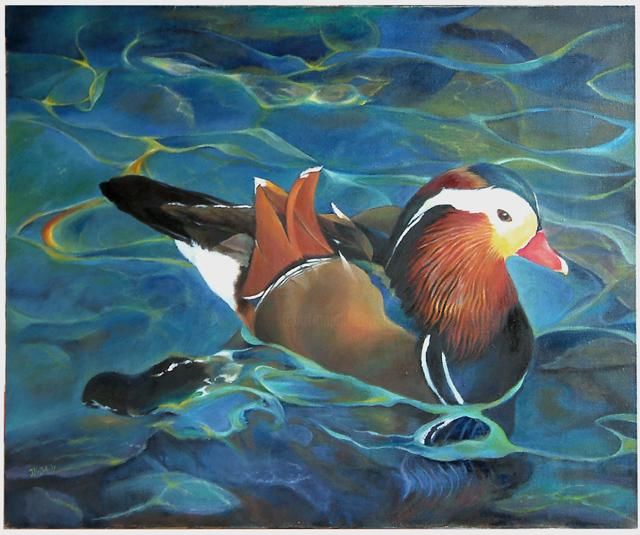 Peinture intitulée "Duckee" par Jb34, Œuvre d'art originale