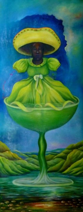 Peinture intitulée "ti Anne" par Tatis, Œuvre d'art originale,