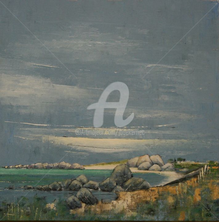 Schilderij getiteld "Kerlouan.GR34" door James Burgevin, Origineel Kunstwerk