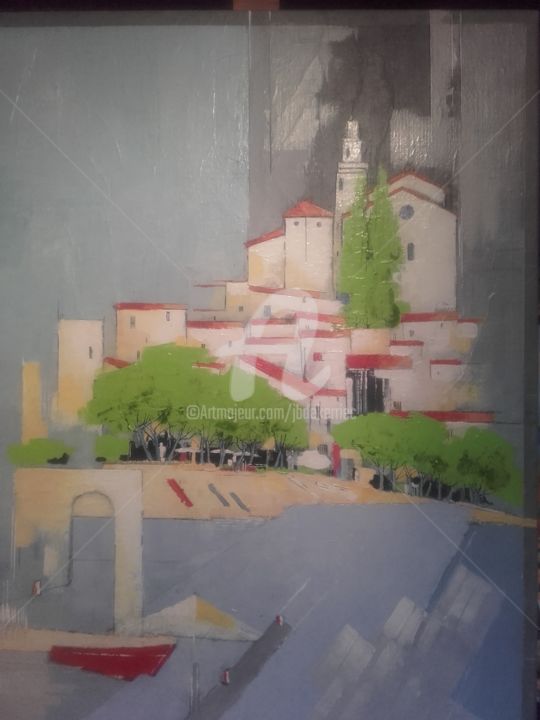 Painting titled "CADAQUES III" by James Burgevin, Original Artwork, Acrylic