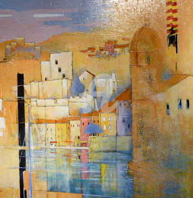 Peinture intitulée "Collioure I" par James Burgevin, Œuvre d'art originale, Acrylique