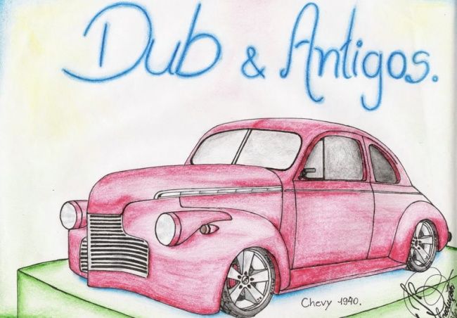 Desenho intitulada "chevy 1940" por Jb, Obras de arte originais