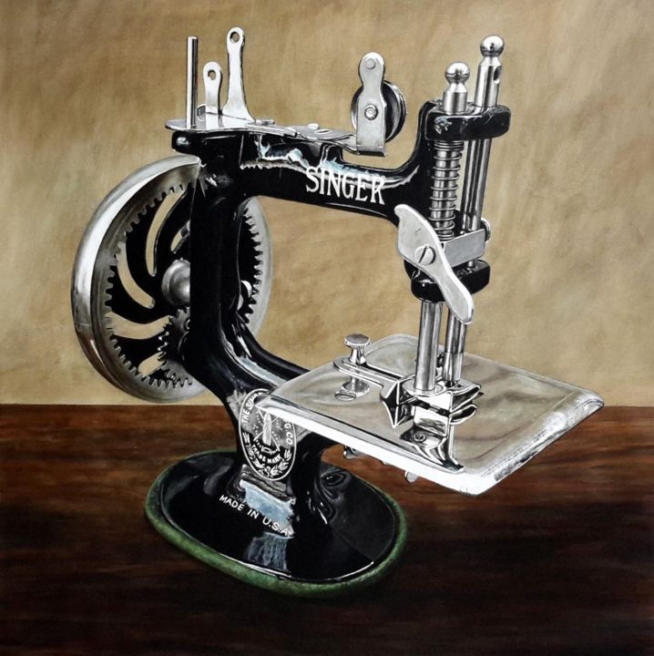 Painting titled "The Machine VI" by João Bello (JBello Studio), Original Artwork, Acrylic Mounted on Wood Stretcher frame