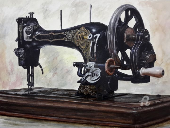 Painting titled "The Machine" by João Bello (JBello Studio), Original Artwork, Watercolor