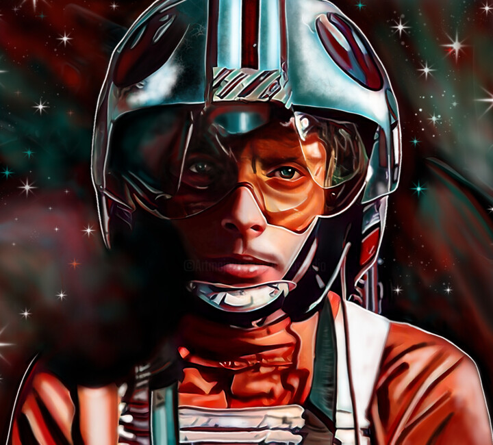 Grafika cyfrowa / sztuka generowana cyfrowo zatytułowany „Luke Skywalker” autorstwa João Bello (JBello Studio), Oryginalna p…